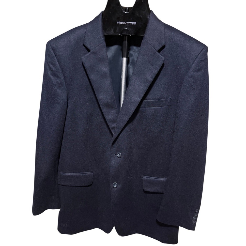 Jos. A. Bank 100% CASHMERE Blazer Men's 44R Navy Sport Coat - Flaws - Fair